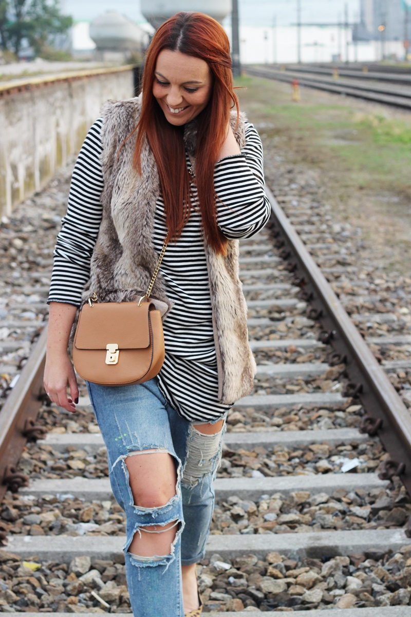 Stripes & Fur Outfit 8